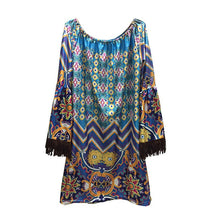 Bohemian Elegant Dress Slash Neck Beach European Style Sexy Women Dress Clothing H86