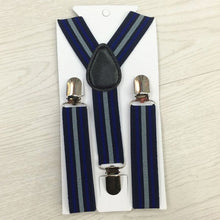 Boys Girls Stripes Y-Back Suspenders Child Elastic Adjustable Clip-On Braces