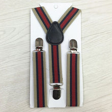 Boys Girls Stripes Y-Back Suspenders Child Elastic Adjustable Clip-On Braces