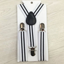 Boys Girls Stripes Y-Back Suspenders Child Elastic Adjustable Clip-On Braces