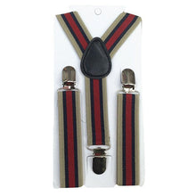 Boys Girls Stripes Y-Back Suspenders Child Elastic Adjustable Clip-On Braces