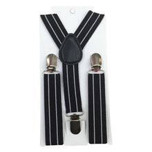 Boys Girls Stripes Y-Back Suspenders Child Elastic Adjustable Clip-On Braces