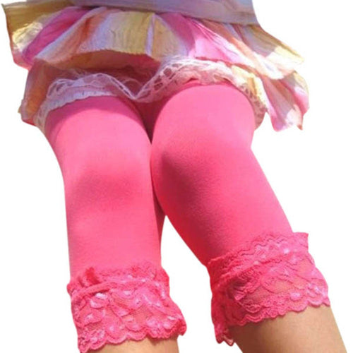 Candy Color Velvet Baby Kids Girl Leggings Pants Colorful Lace Side Legging for Gilrs 5-9Years