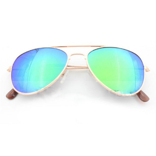 Girls Boys Metal Frame Mirror Lens Sunglasses Square Eyeglasses Eyewear For Kids PY6