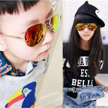 Girls Boys Metal Frame Mirror Lens Sunglasses Square Eyeglasses Eyewear For Kids PY6