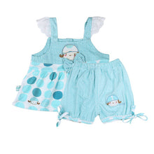 Girls Printed Cute Baby Sleeveless Halter Polka Dot Dress + Pants Cotton Clothes 1-3 Year