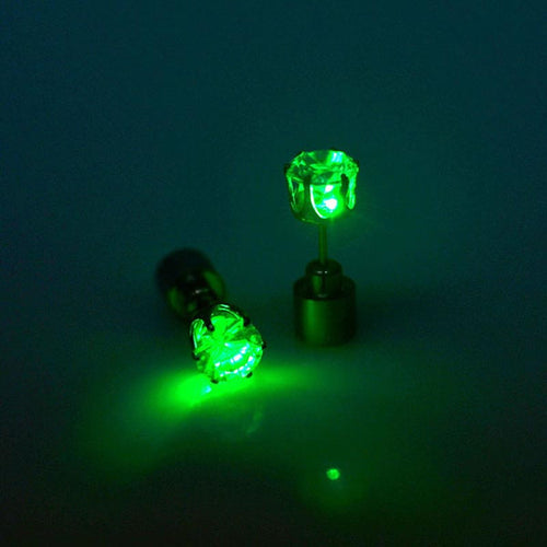 LED Flashing Light Up Earring Bling Dance Party Disco Ear Studs