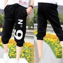Men Casual Hip Hop Dance Sweat Joggers Harem Capri Pants Cropped Trousers
