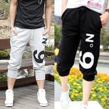 Men Casual Hip Hop Dance Sweat Joggers Harem Capri Pants Cropped Trousers