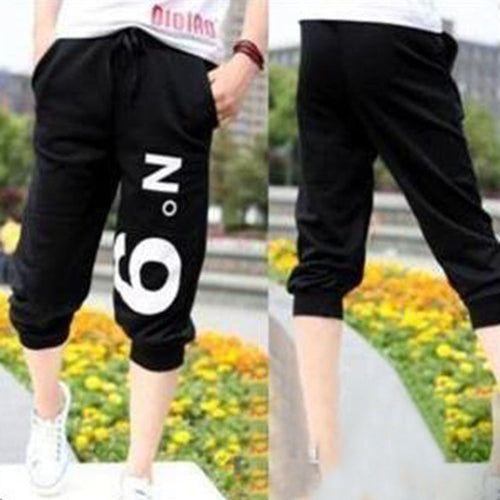 Men Casual Hip Hop Dance Sweat Joggers Harem Capri Pants Cropped Trousers