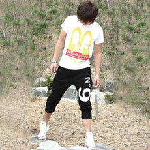 Men Casual Hip Hop Dance Sweat Joggers Harem Capri Pants Cropped Trousers