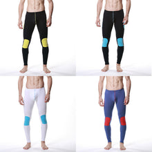 Men Modal Long Johns Pants Splice Trousers Thermal Underwear Bottom