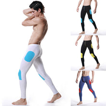 Men Modal Long Johns Pants Splice Trousers Thermal Underwear Bottom