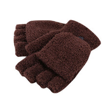 Men Women Gloves Warm Half Finger Flip Knitted Mittens Glove 6 Colors
