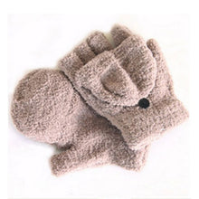 Men Women Gloves Warm Half Finger Flip Knitted Mittens Glove 6 Colors