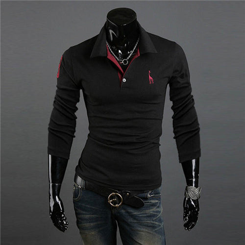 Mens Premium Brand Designer Giraffe Casual Basic Slim Fit Short POLO Shirts