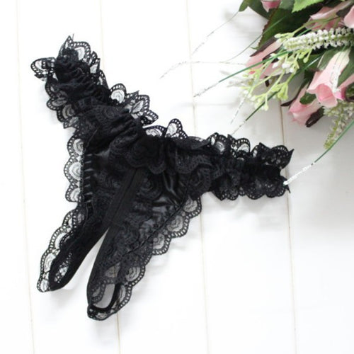 Sexy Lingerie Women Lace Open Crotch Panties Knickers Briefs G-string Thongs Underwear Intimates