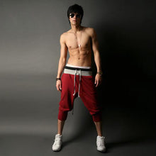 Special Men Pants Men's Large  Trousers Casual Calf-Length Jogger Pants Low Crotch Harem Pants