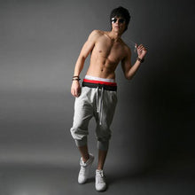 Special Men Pants Men's Large  Trousers Casual Calf-Length Jogger Pants Low Crotch Harem Pants