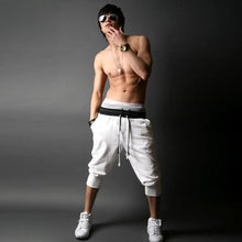 Special Men Pants Men's Large  Trousers Casual Calf-Length Jogger Pants Low Crotch Harem Pants