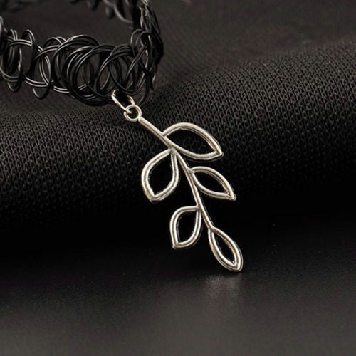 Stretch Tattoo Choker Torques Necklace Elastic Pendant Necklaces Funky Lady Gift