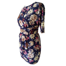 Design Flowers Print Women Dresses Large  Women's Cothing O-Neck Bodycon Slim Hip 6xl Dress Casual Mini Dress