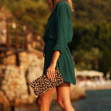 Sexy Women Long Sleeve Party Dress Evening Casual Mini Dress With Sashes