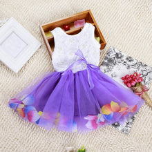 Toddler Baby Kids Girls Princess Party Tutu Lace Bow Flower Dresses Clothes