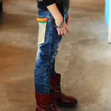 Toddler Kid Cool Boy Jeans Denim Blue Close-fitting Pant Trousers 2-7Y Child