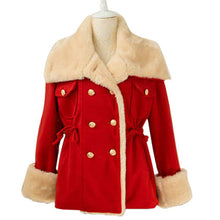 Warm Korean  Wool Blend Jacket Double-breasted Womens Coat Outwear
