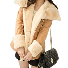 Warm Korean  Wool Blend Jacket Double-breasted Womens Coat Outwear