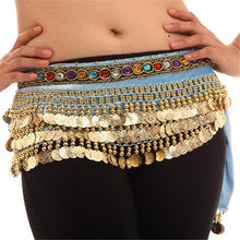 Women Belly Dance Costumes Velvet Hip Scarf Wrap Belt Women Skirt Dancewear WIth 248 Coins