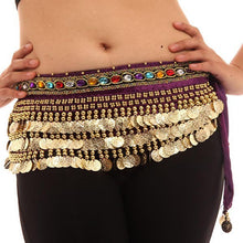 Women Belly Dance Costumes Velvet Hip Scarf Wrap Belt Women Skirt Dancewear WIth 248 Coins