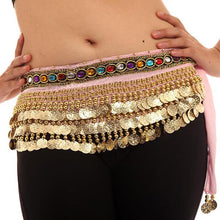 Women Belly Dance Costumes Velvet Hip Scarf Wrap Belt Women Skirt Dancewear WIth 248 Coins