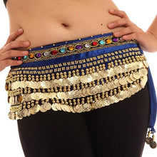 Women Belly Dance Costumes Velvet Hip Scarf Wrap Belt Women Skirt Dancewear WIth 248 Coins