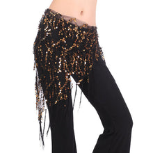 Women Belly Dance Triangle Hand Make Sequin Tassles Mesh Hip Scarf Wrap 9 Colors