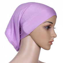 Women Hijab Under Scarf Tuban Hair Bonnet Cap Bone Islamic Headscarf Head Cover 15 Colors PY4