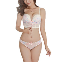 Women Lace Underwear Push Up Side Support Plunge Bra and Panty Set Lingerie Bras Briefs Sets