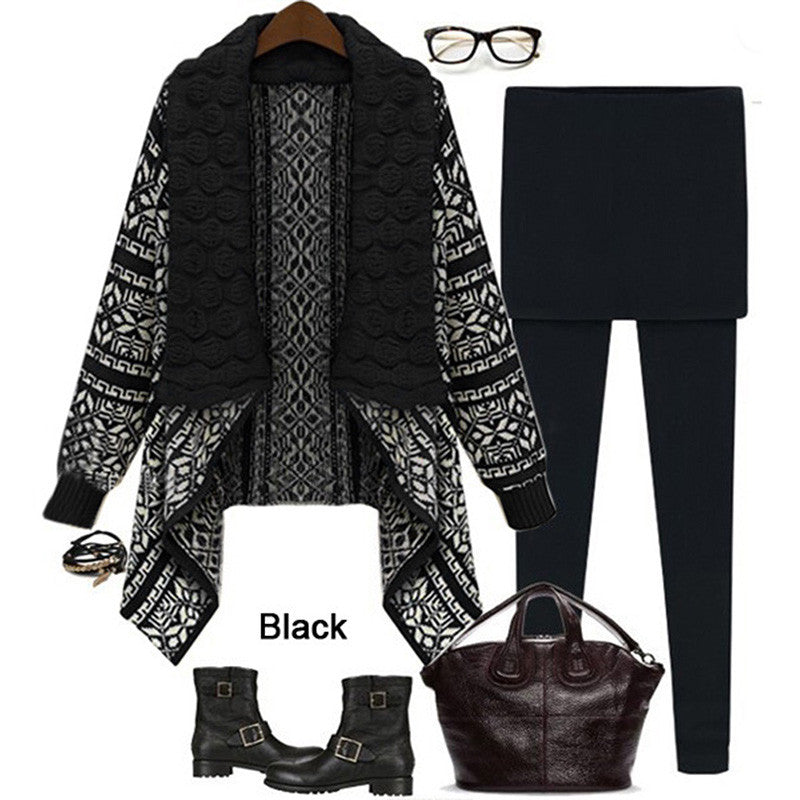 Women Long Sleeve Knitted Cardigan Loose Sweater Jacket Coat Outwear 3 Colors P1