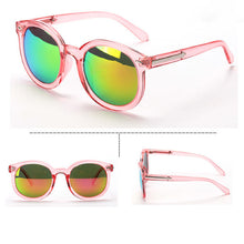 Women Round Mirrored Lens Sunglasses Eyewear Plastic Frame Jelly Sun Glasses UV400