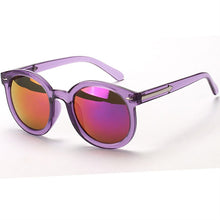 Women Round Mirrored Lens Sunglasses Eyewear Plastic Frame Jelly Sun Glasses UV400