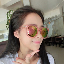 Women Round Mirrored Lens Sunglasses Eyewear Plastic Frame Jelly Sun Glasses UV400