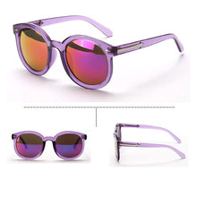 Women Round Mirrored Lens Sunglasses Eyewear Plastic Frame Jelly Sun Glasses UV400