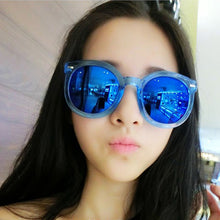 Women Round Mirrored Lens Sunglasses Eyewear Plastic Frame Jelly Sun Glasses UV400