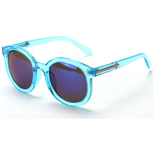 Women Round Mirrored Lens Sunglasses Eyewear Plastic Frame Jelly Sun Glasses UV400