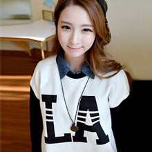 Women Sweatshirts Pullover Jumper Crew Neck LA Printed Long Sleeve Tops