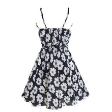 Women's Floral Sleeveless Chiffon Beach Straps Mini Dress