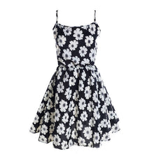 Women's Floral Sleeveless Chiffon Beach Straps Mini Dress