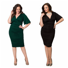 Women's Sexy Bodycon Overd Short Sleeve Midi Party Dress