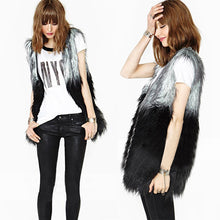 Women Faux Fur Sleeveless Shaggy Vest Coat Long Hair Jacket Waistcoat Outerwear